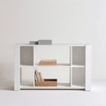 Biała biblioteczka z lakierowanej płyty MDF 120 x 30 x 80 cm